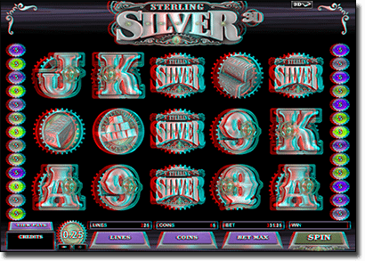 Play Sterling Silver 3D online slot