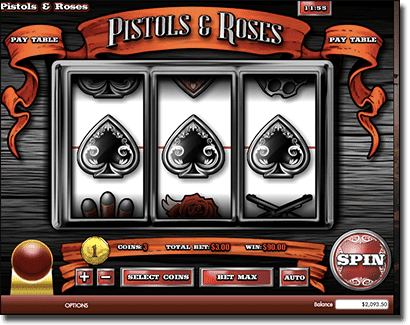Pistol and Roses pokies at Slots Million