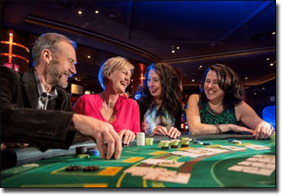 Wrest Point Casino - blackjack, roulette and poker tables