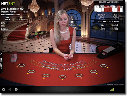 NetEnt VIP live dealer blackjack