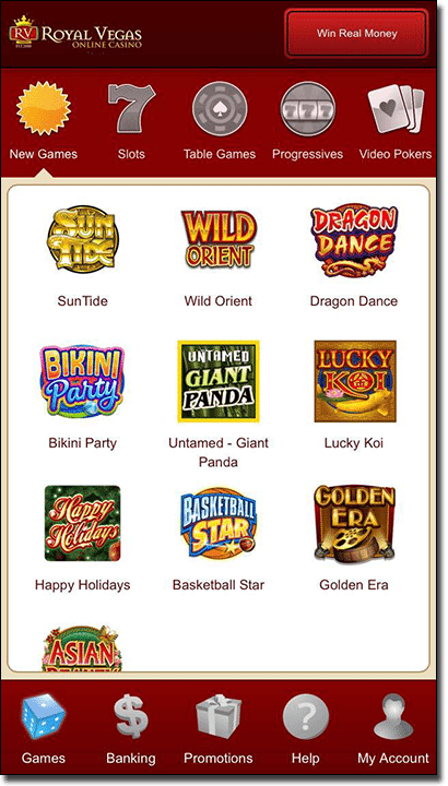 Online mobile casino