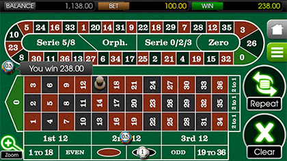 Mobile roulette by Betsoft Gaming