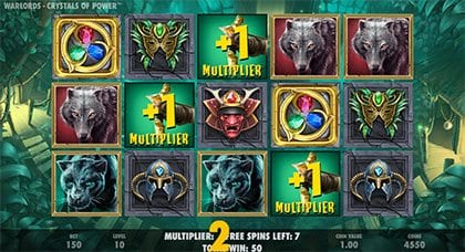 Free spins in Warlords: Crystals of Power
