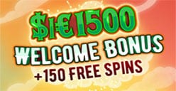 Up to $1500 bonus cash + 150 free spins