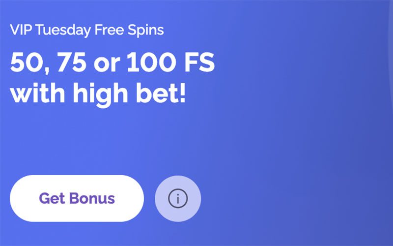 VIP Tuesday Free Spins bonus at Boho Casino