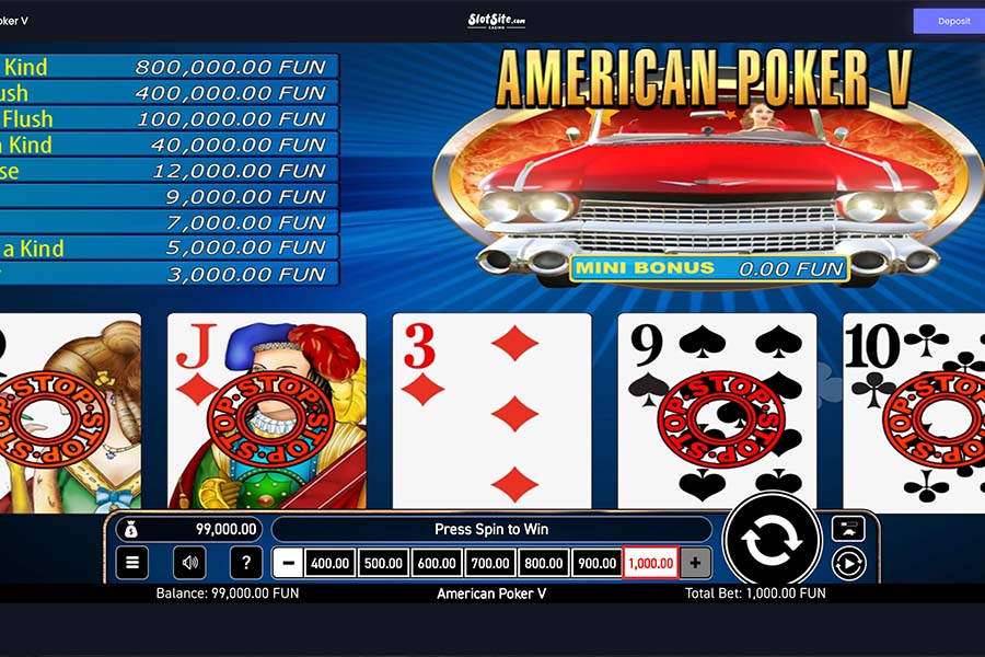 SlotSite Table Games