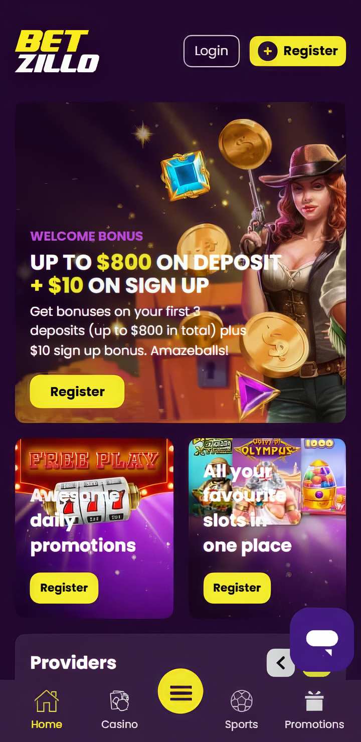 Betzillo mobile view